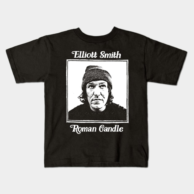 Elliott Smith Roman Candle  // Retro Styled Fan Art Design Kids T-Shirt by DankFutura